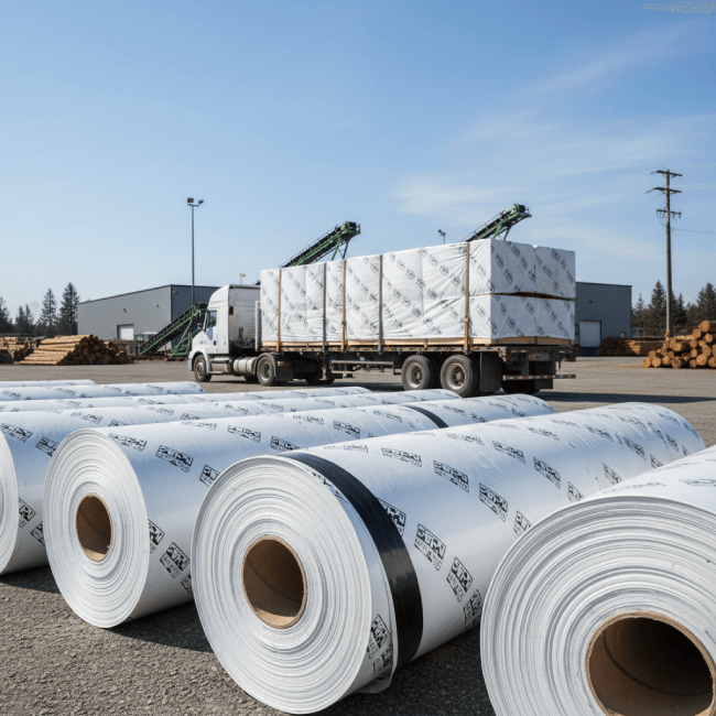 Flat Roll Lumber Wrap | PP Woven Sheets on Rolls | Sackora Canada
